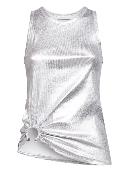  Rabanne Asymmetric-hem Top - Silver 