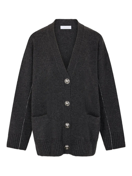  Rabanne Buttoned-up Cardigan - Grey 