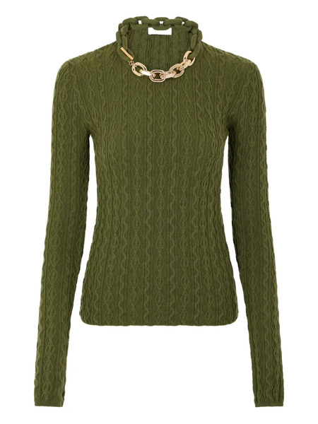  Rabanne Cable-knit Top - Green 