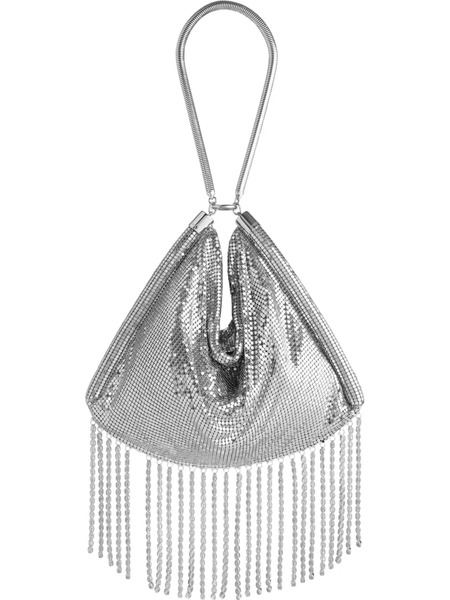  Rabanne Chainmail Fringe Shoulder Bag - Silver 