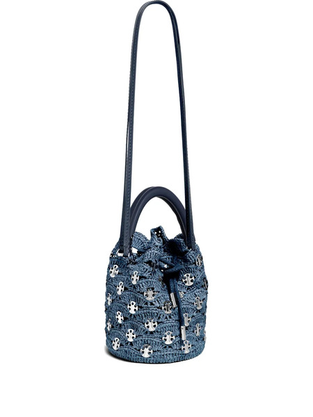  Rabanne Crochet Bucket Bag - Blue 