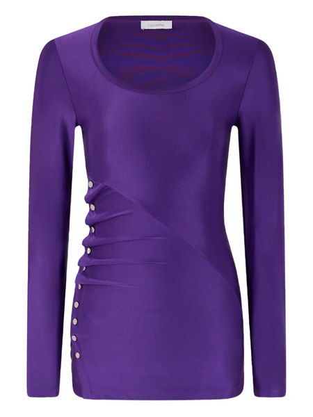  Rabanne Draped Snap-fastening Top - Purple 