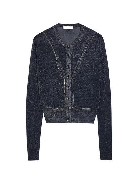  Rabanne Embellished Button Cardigan - Blue 