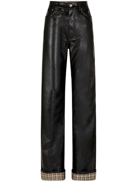 Rabanne Faux-leather Flared Trousers - Black 