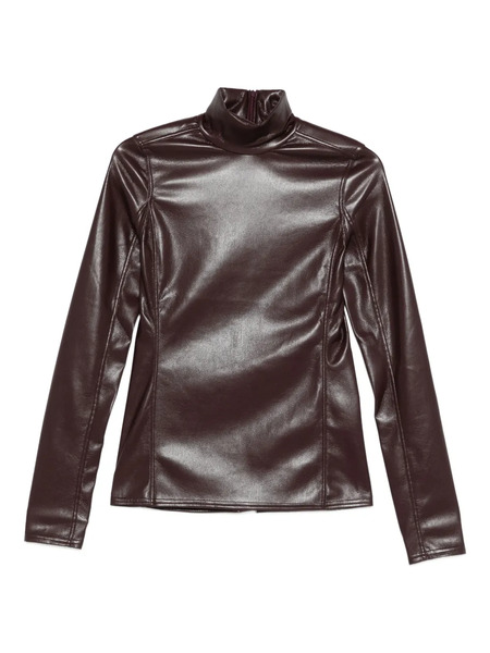  Rabanne Funnel-neck Long-sleeve Top - Purple 