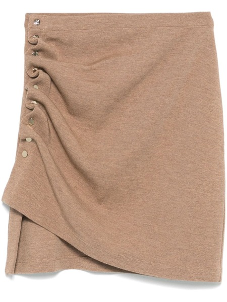  Rabanne Gathered Mini Skirt - Neutrals 