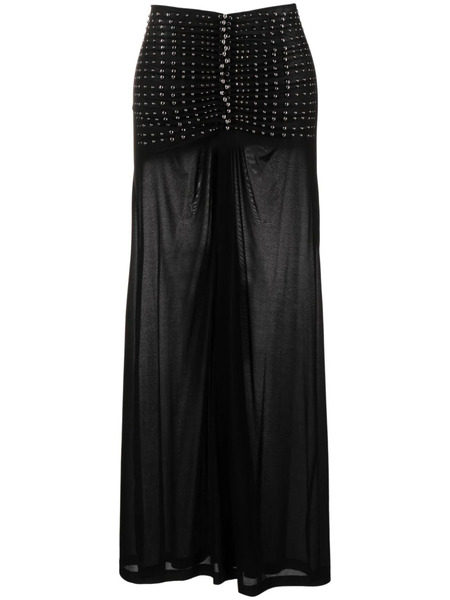  Rabanne High-waisted Studded Skirt - Black 