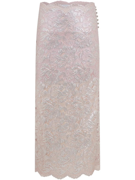  Rabanne Lace Maxi Skirt - Pink 