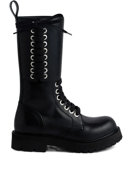  Rabanne Lace-up Platform Boots - Black 
