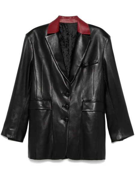  Rabanne Leather Blazer - Black 