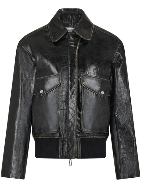  Rabanne Leather Jacket - Black 