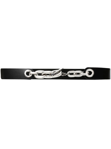  Rabanne Logo Chain-link Belt - Black 