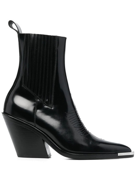  Rabanne 95mm Pointed-toe Boots - Black 