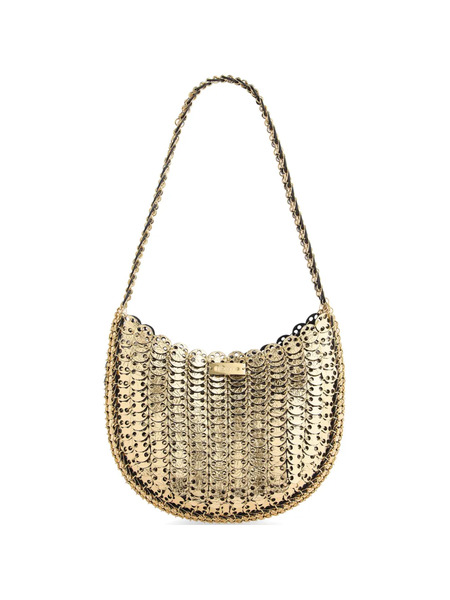  Rabanne Moon Reversible Leather Shoulder Bag - Black 