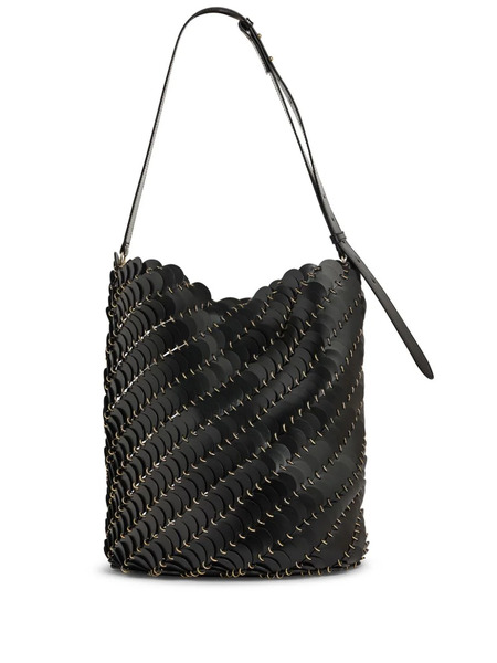  Rabanne Pacoïo Leather Bucket Bag - Black 