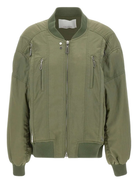  Rabanne Panelled Bomber Jacket - Green 