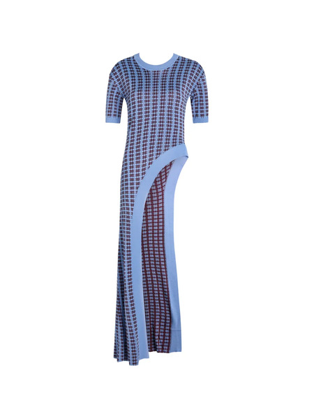  Rabanne Patterned Cut-out Dress - Blue 