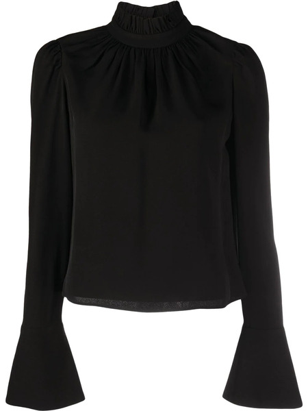  Rabanne Ruched Long-sleeve Top - Black 