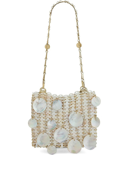  Rabanne 1969 Shell-embellished Chain Mini Bag - Neutrals 