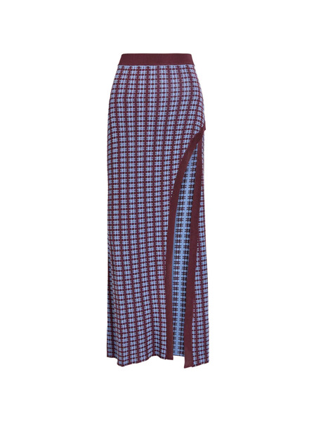  Rabanne Side-slit Geometric-print Skirt - Purple 