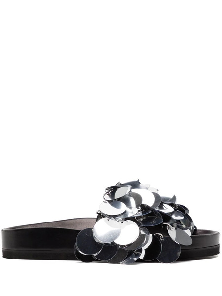  Rabanne Sparkle Disc-detailing Sandals - Silver 