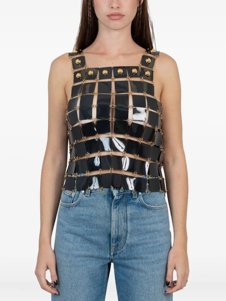  Rabanne Square-panelled Top - Black 