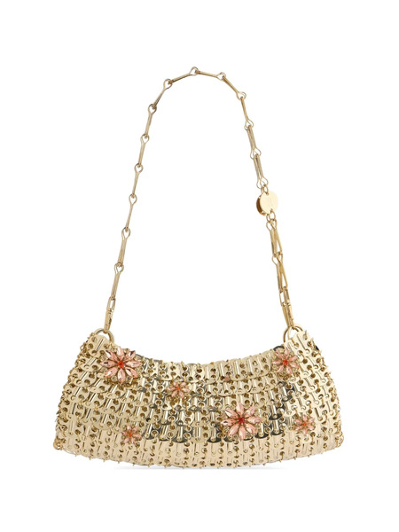  Rabanne 1969 Strass-flower Shoulder Bag - Gold 