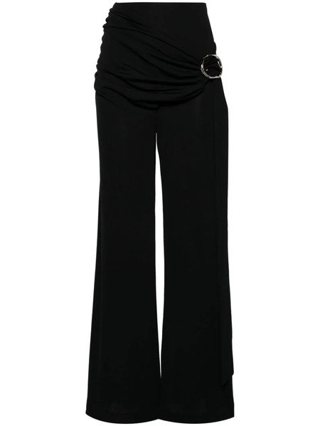  Rabanne Wraparound-design Palazzo Pants - Black 