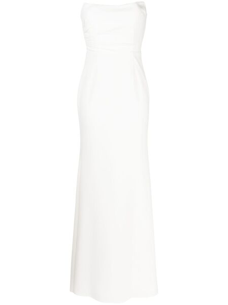  Rachel Gilbert Arlo Strapless Flared Gown - White 