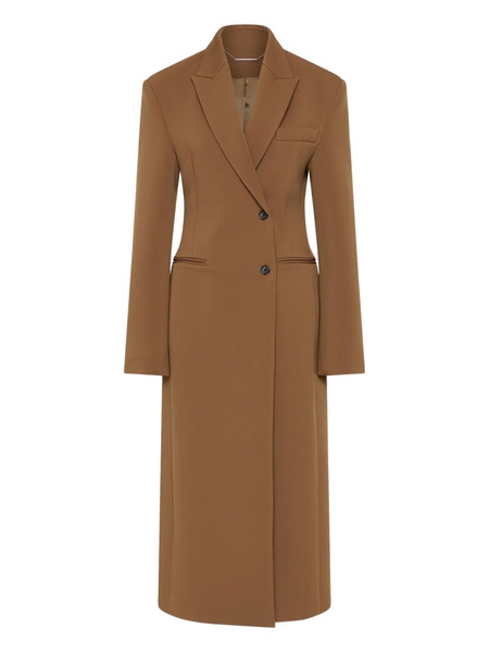  Rachel Gilbert Sergio Padded-shoulder Coat - Brown 