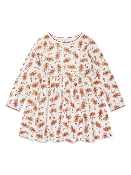  Rachel Riley Gingerbread Stretch-cotton Dress - Neutrals 