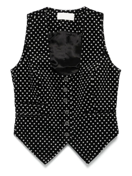  Racil Nadia Polka-dot Waistcoat - Black 