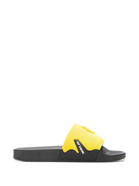  Raf Simons Astra Logo-detail Slides - Yellow 