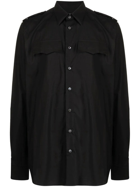  Raf Simons Button-up Cotton Shirt - Black 