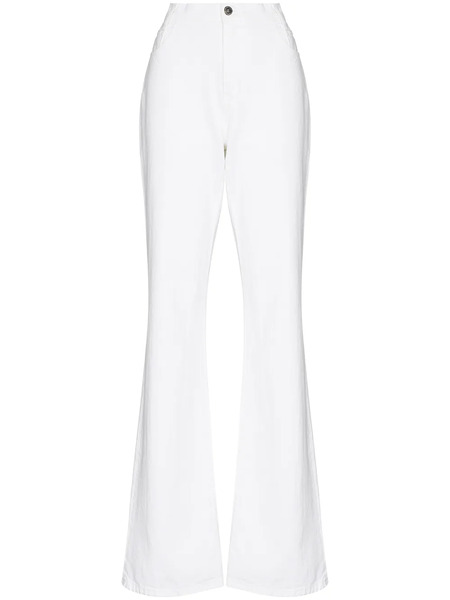  Raf Simons Flared High-waisted Jeans - White 