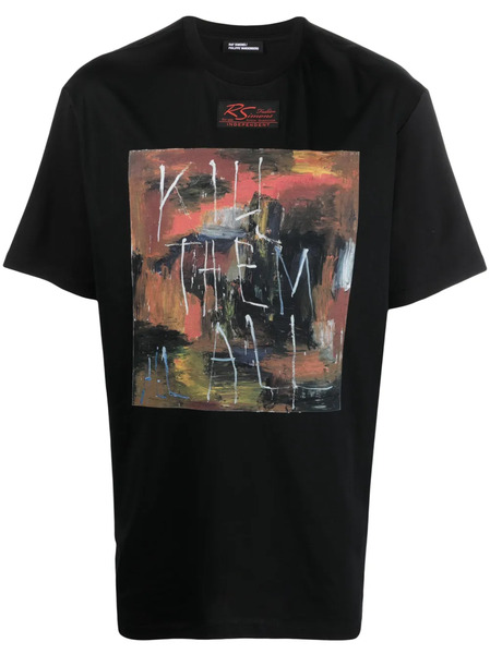  Raf Simons Graphic-print T-shirt - Black 