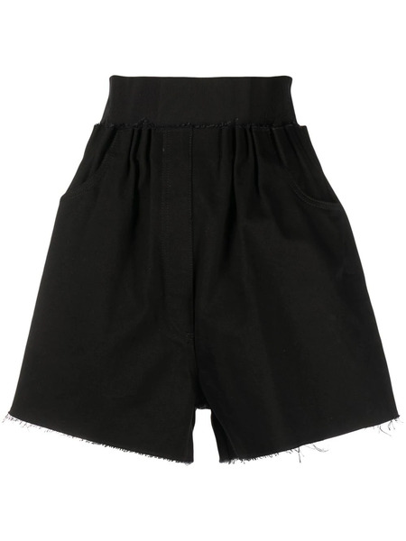  Raf Simons High-waisted Cotton Shorts - Black 