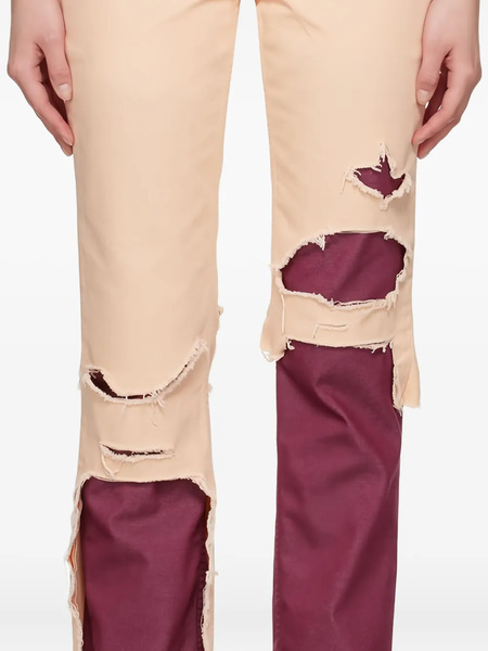  Raf Simons Layered Cotton Jeans - Neutrals 
