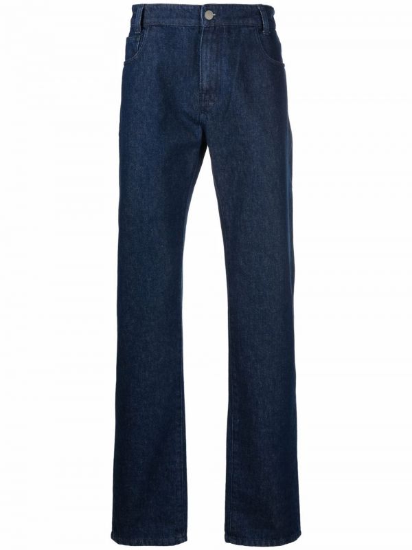  Raf Simons Logo-patch Bootcut Jeans - Blue 