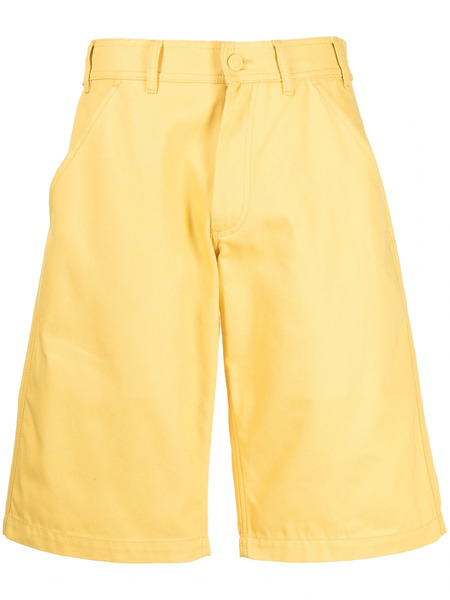  Raf Simons Logo-patch Tailored Shorts - Yellow 