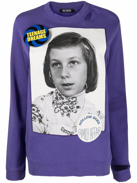  Raf Simons Photograph Print Sweatshirt - Purple 