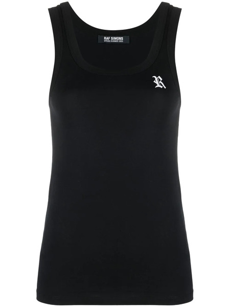  Raf Simons Scoop-neck Sleeveless Top - Black 