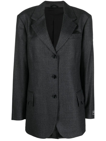  Raf Simons Single-breasted Wool Blazer - Grey 