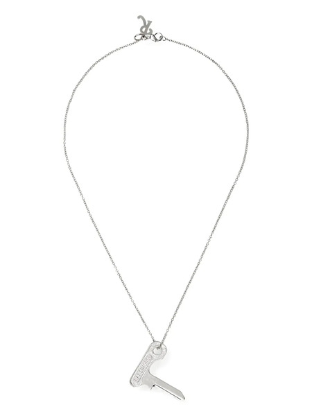  Raf Simons Small Key On Hanger Necklace - Silver 