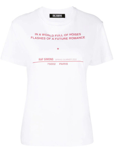  Raf Simons Tour-print Short-sleeve T-shirt - White 
