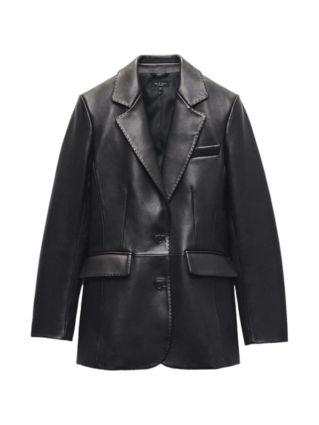  Rag & Bone Ash Leather Blazer - Black 