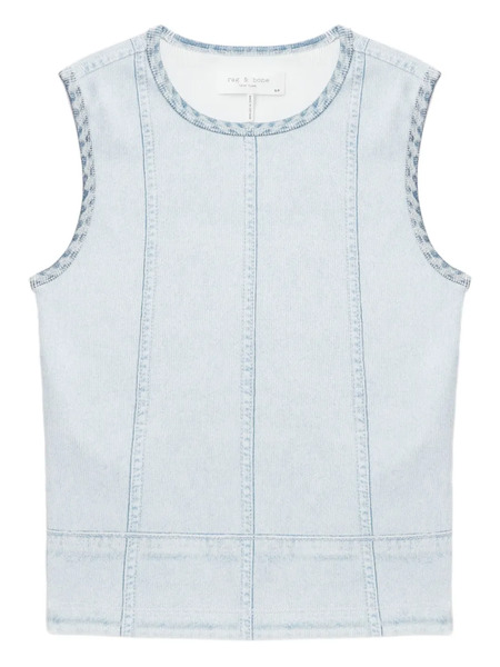  Rag & Bone Cotton Sleeveless Top - Blue 