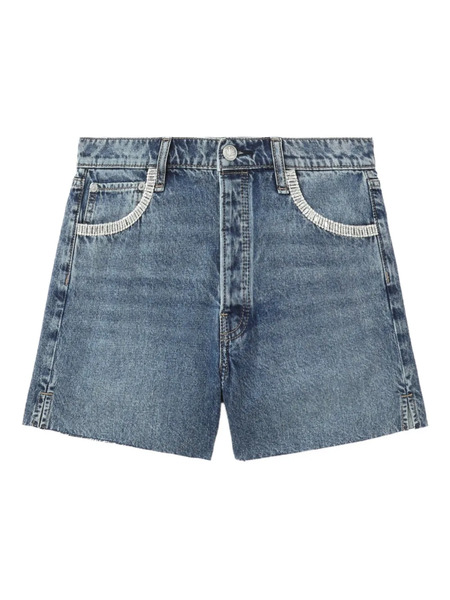  Rag & Bone Crystal-embellished Denim Shorts - Blue 
