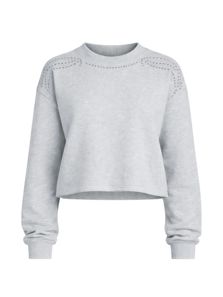  Rag & Bone Embellished Crew-neck Sweatshirt - Grey 