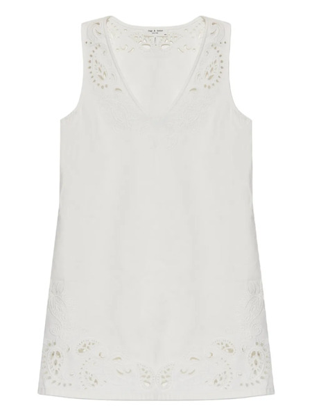  Rag & Bone Embroidered Mini Dress - White 